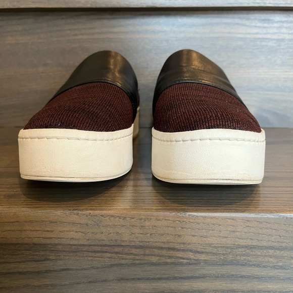 Vince Ward Knit Platform Slip-On Sneaker in Bordeaux Size 8 - Picture 5 of 9